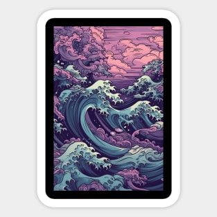 Vaporwave off Kanagawa Sticker